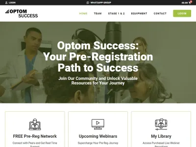 Optom Success website screenshot
